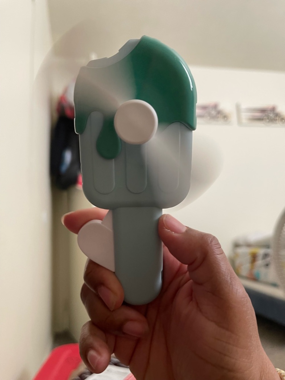 Blue popsicle kids fan
